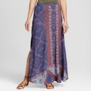 💙NWOT KNOX ROSE PLUM RAYON BOHO MAXI SKIRT XXL